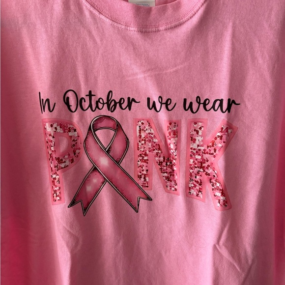 Breast Cancer Awareness Pink “In October We Wear Pink” T-shirt BNOT - Picture 7 of 7